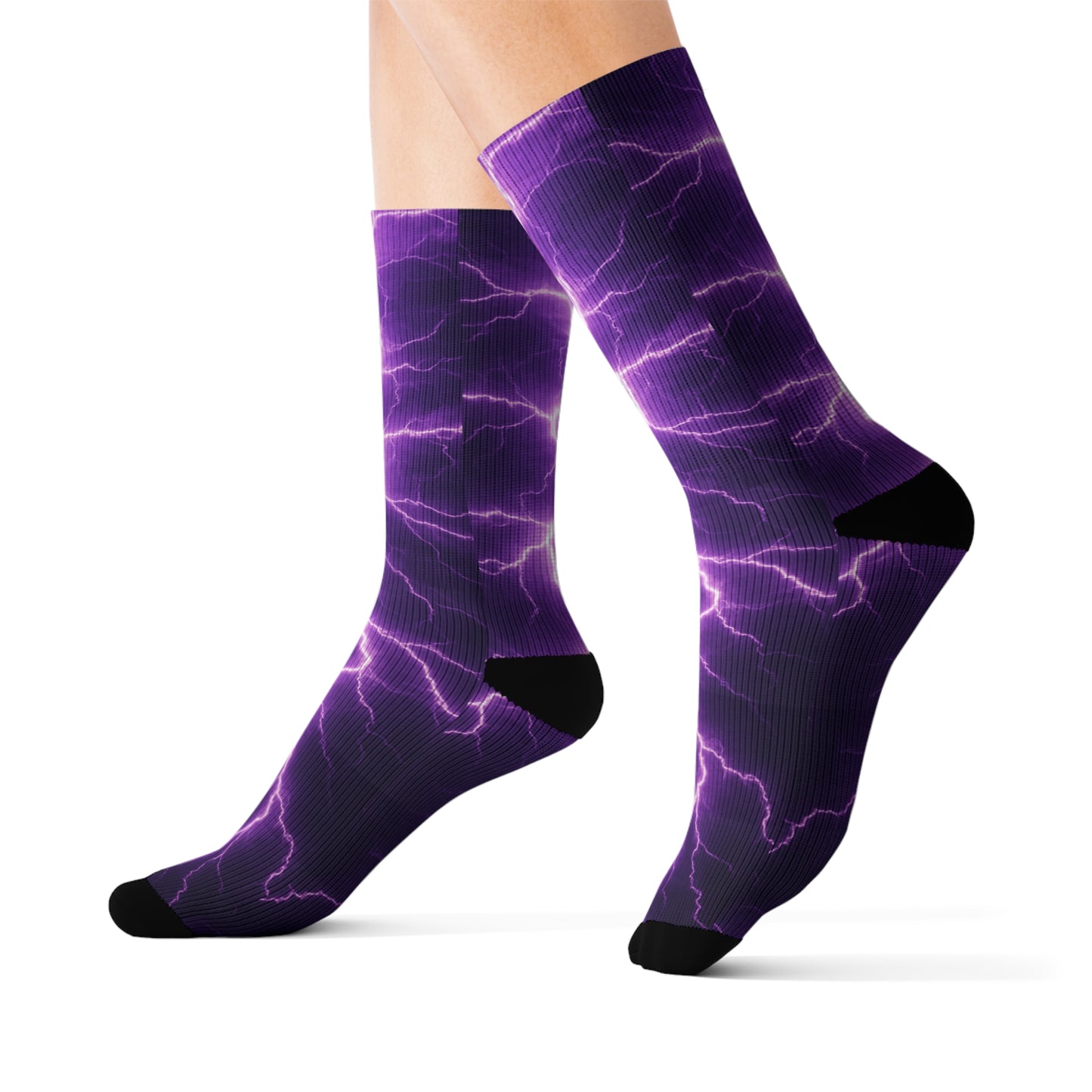 Electric Vibe Socks - Lightning Pattern, Cool Gift for Trendsetters, Unique Style, Comfort Wear, Unisex Fashion, Statement Accessories