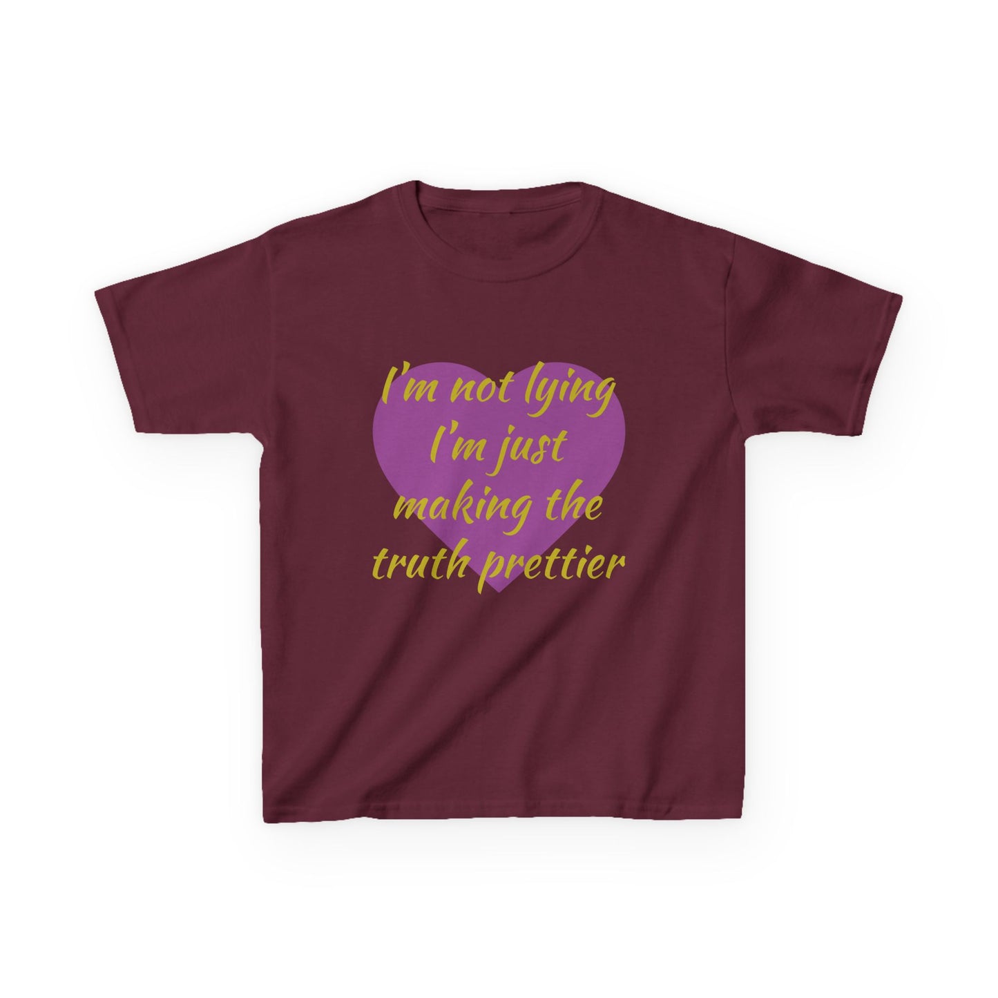 Whimsical Kids Tee: 'I'm Not Lying Just Making the Truth Prettier'