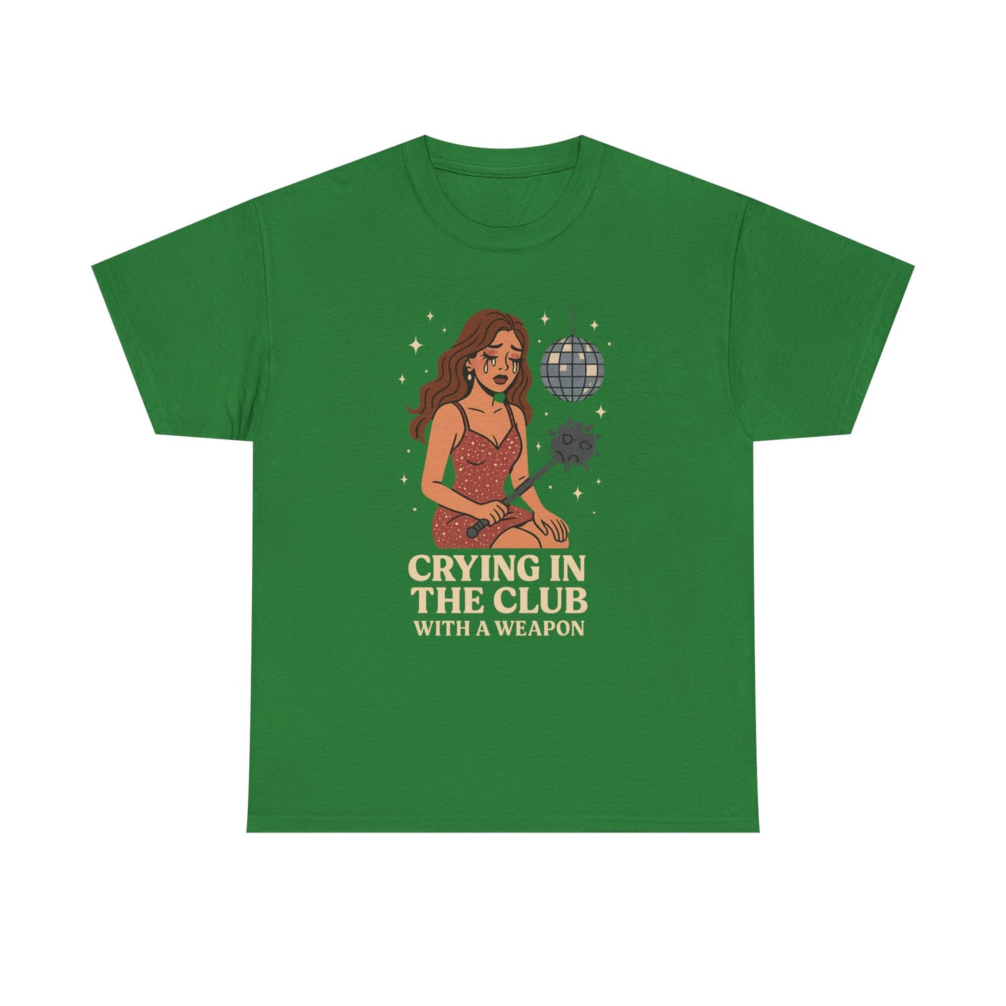 Crying in the Club Tee, Unisex Cotton Tee, Fun Party Shirt, Clubwear, Gift for Friends, Casual Statement Top