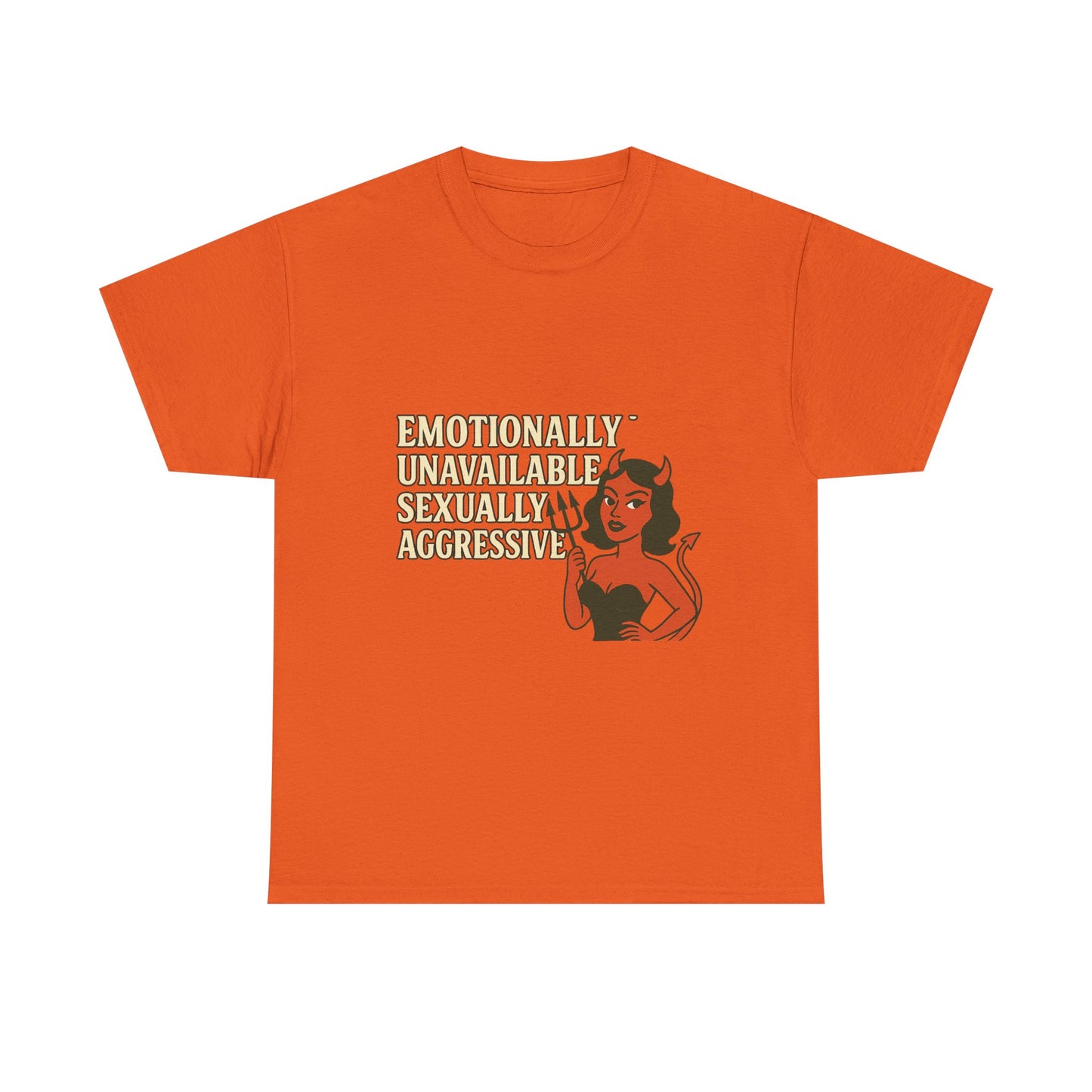 Sassy Graphic Tee - Emotionally Unavailable, Trendy Statement Shirt, Cute Gift for Friends, Casual Wear, Humor Apparel