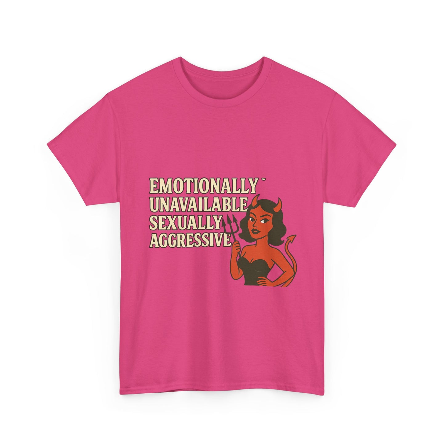 Sassy Graphic Tee - Emotionally Unavailable, Trendy Statement Shirt, Cute Gift for Friends, Casual Wear, Humor Apparel