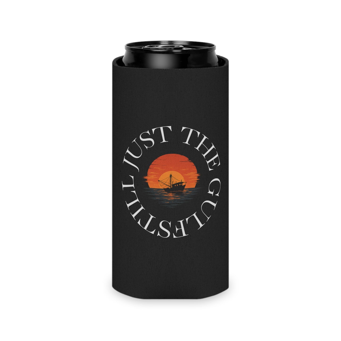 Still Just the Gulf Can Cooler - Just the Gullet, Nautical Drink Holder, Beach Party Accessory, Summer BBQ Favor, Gift for Sailors