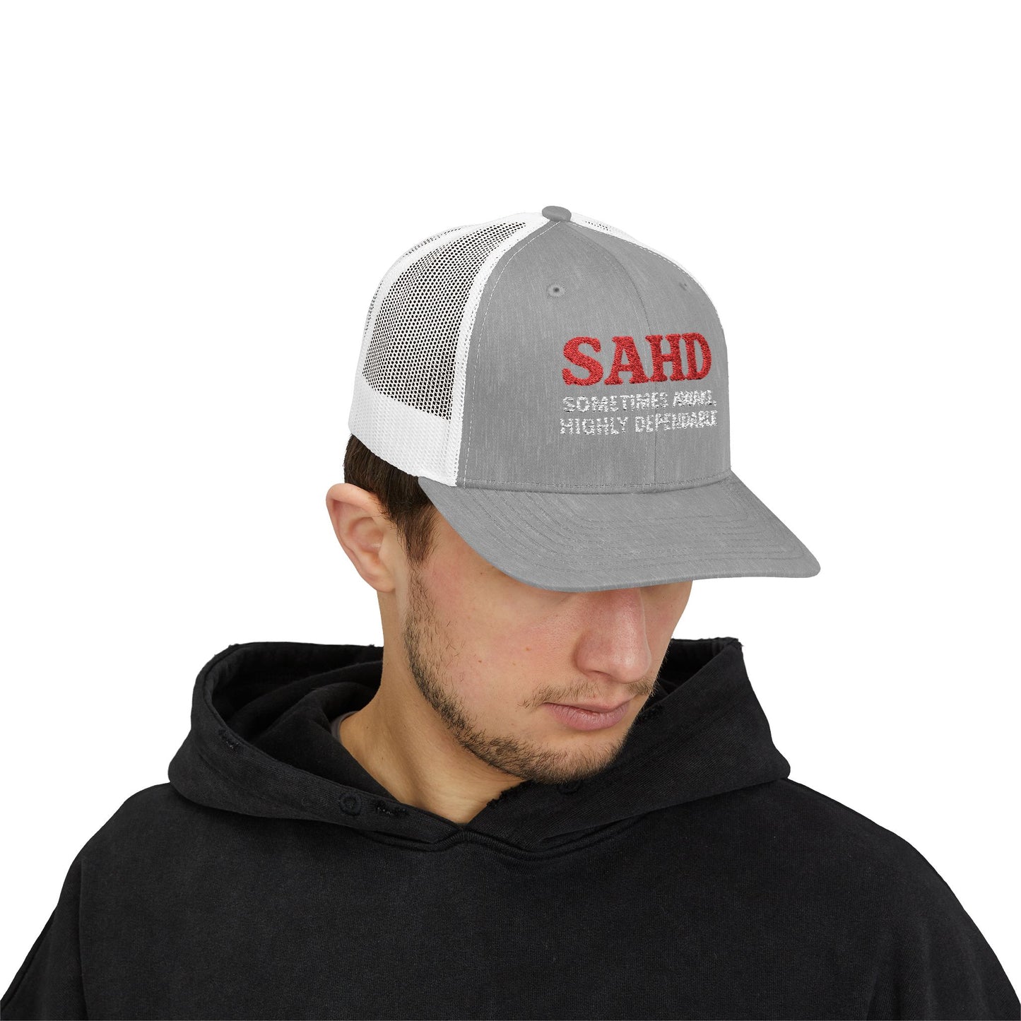 Funny SAHD Trucker Cap | Perfect Gifts for Stay-at-Home Dads, Casual Style, Father’s Day, Parenting Hats, Unique Dad Gear