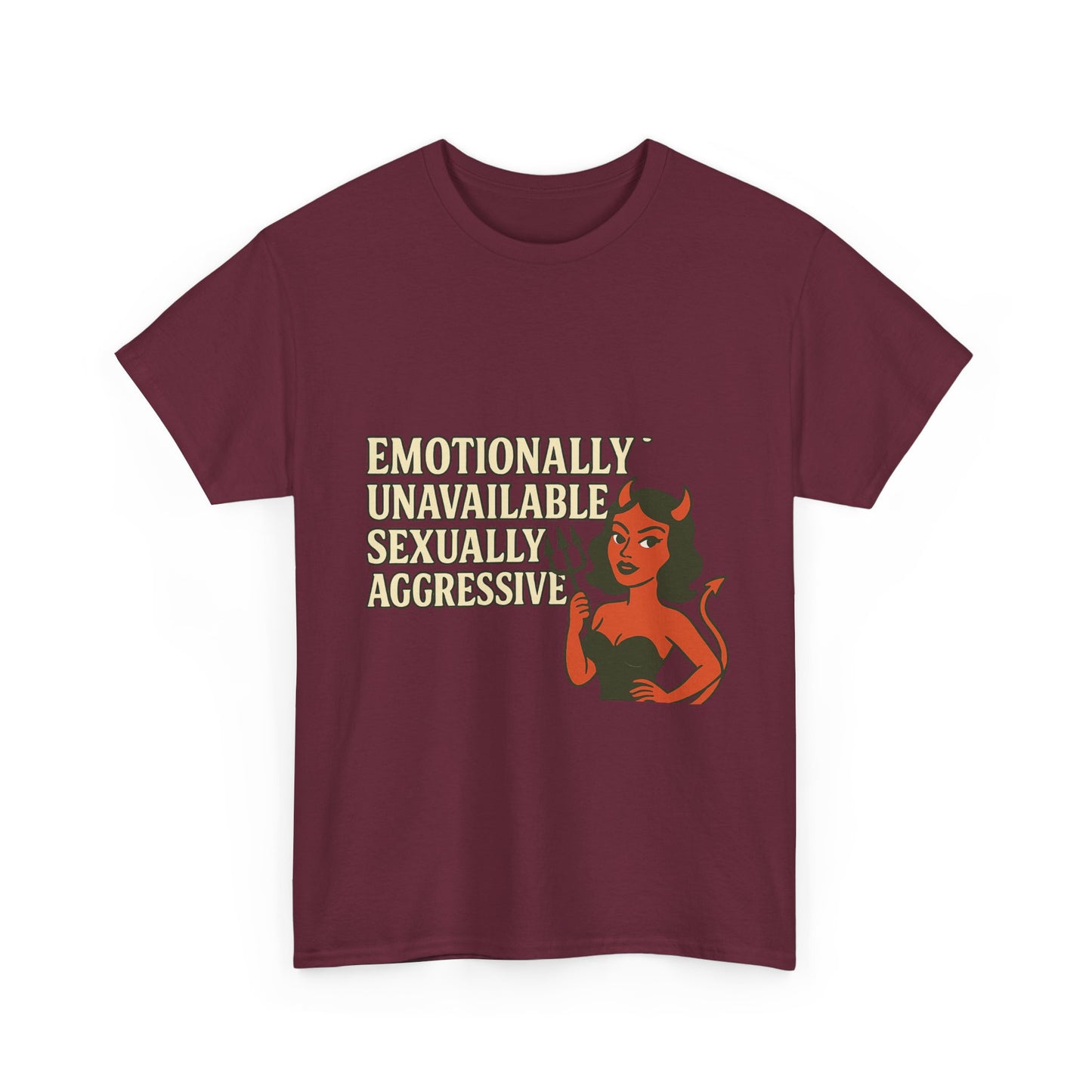 Sassy Graphic Tee - Emotionally Unavailable, Trendy Statement Shirt, Cute Gift for Friends, Casual Wear, Humor Apparel