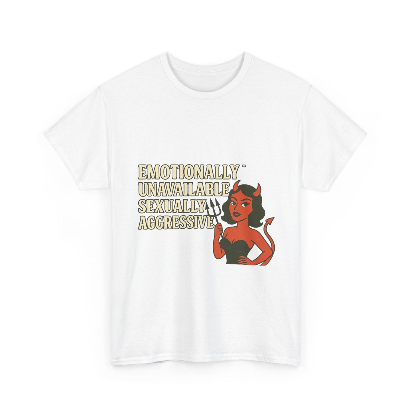 Sassy Graphic Tee - Emotionally Unavailable, Trendy Statement Shirt, Cute Gift for Friends, Casual Wear, Humor Apparel