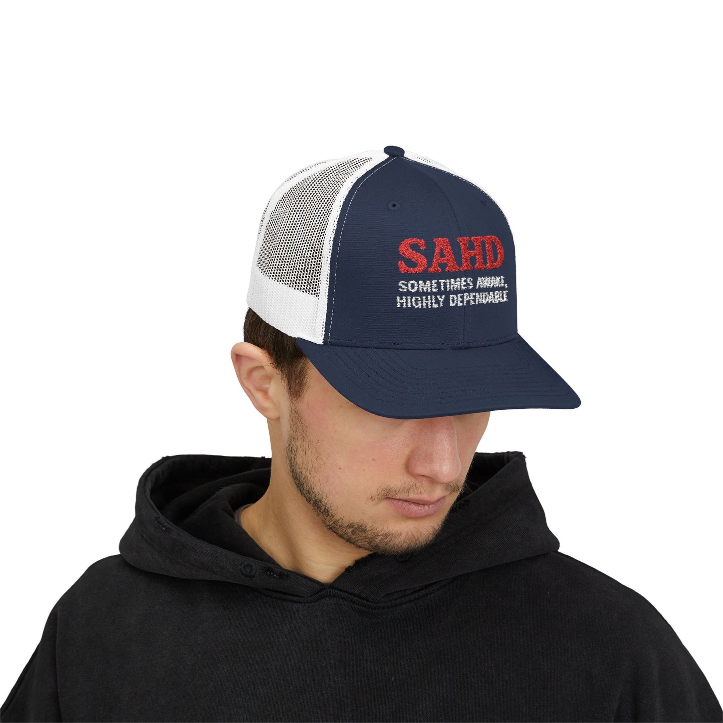 Funny SAHD Trucker Cap | Perfect Gifts for Stay-at-Home Dads, Casual Style, Father’s Day, Parenting Hats, Unique Dad Gear