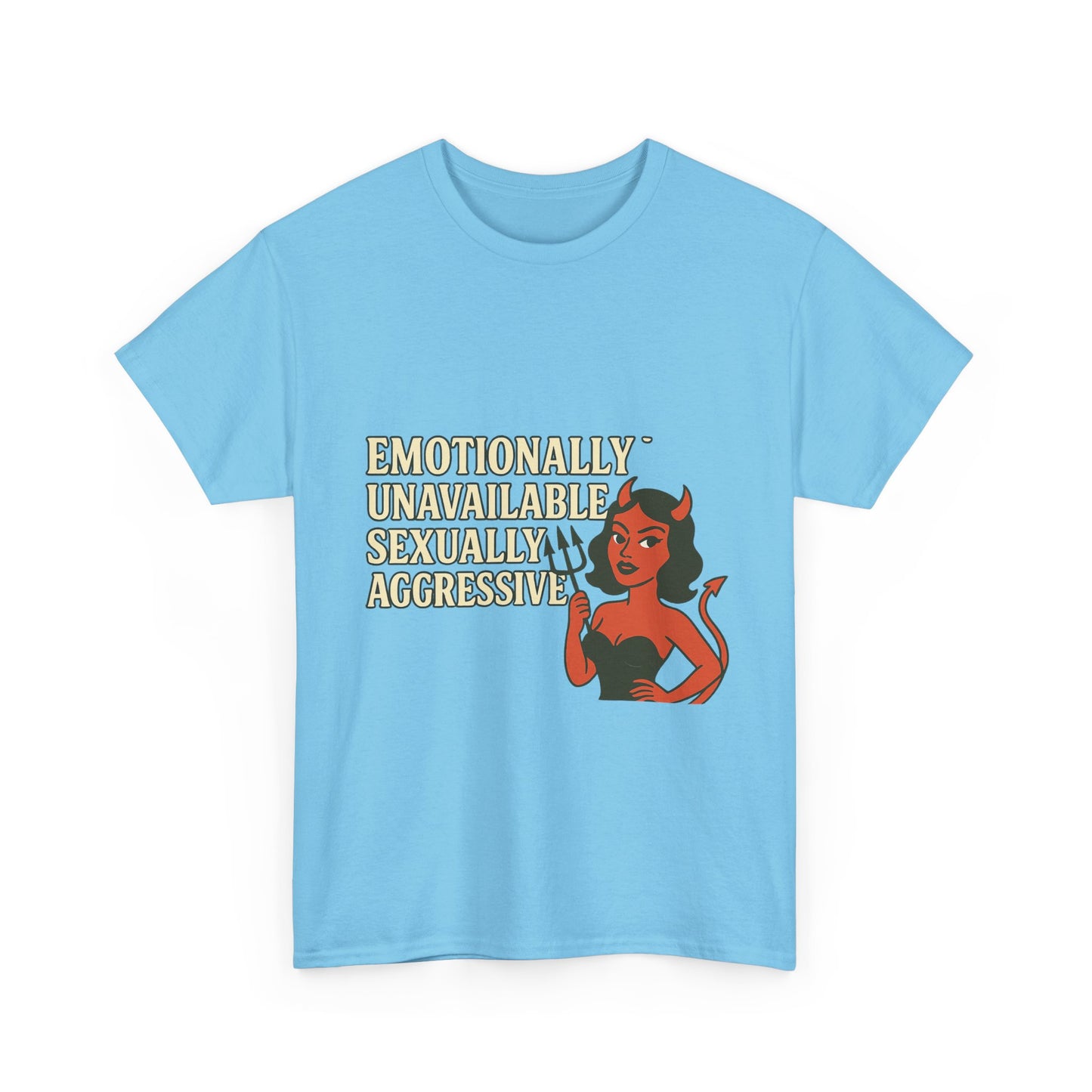 Sassy Graphic Tee - Emotionally Unavailable, Trendy Statement Shirt, Cute Gift for Friends, Casual Wear, Humor Apparel