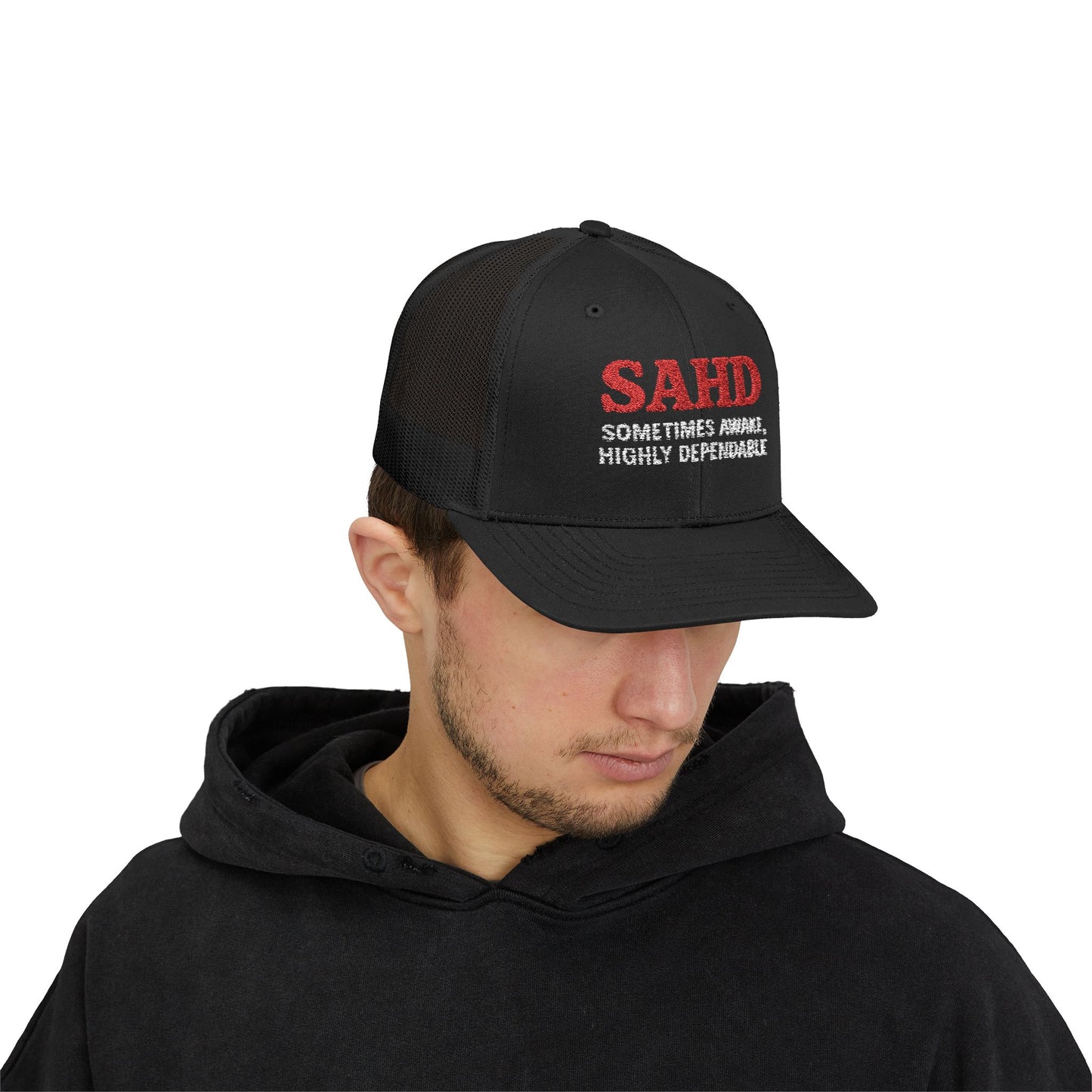 Funny SAHD Trucker Cap | Perfect Gifts for Stay-at-Home Dads, Casual Style, Father’s Day, Parenting Hats, Unique Dad Gear