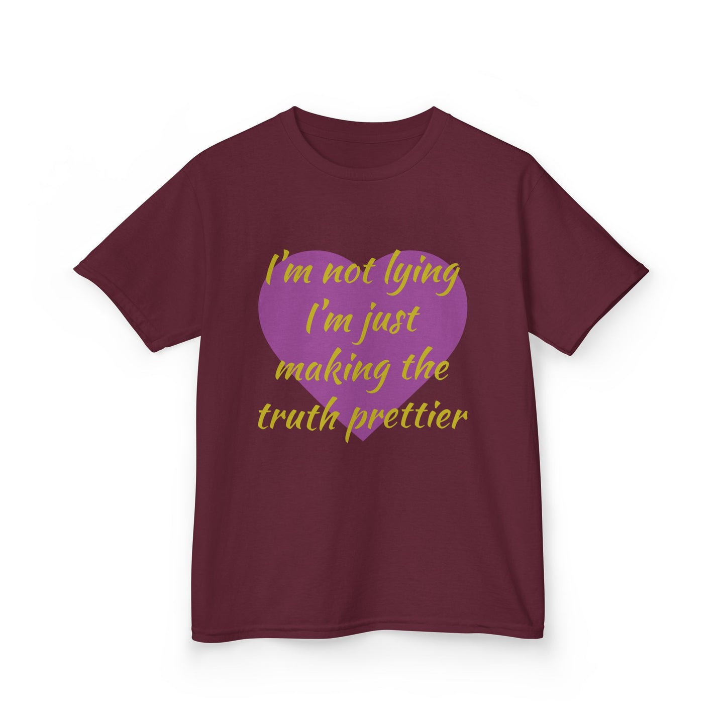 Whimsical Kids Tee: 'I'm Not Lying Just Making the Truth Prettier'