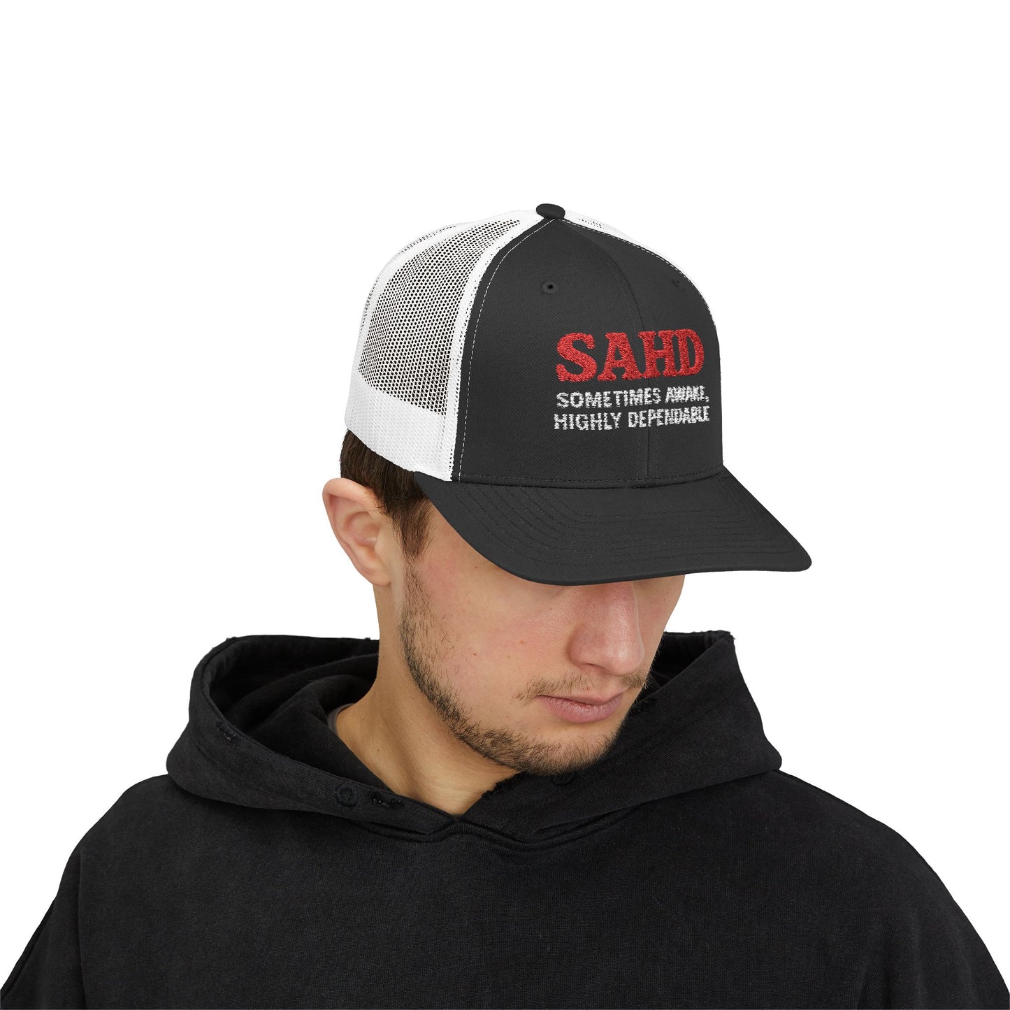 Funny SAHD Trucker Cap | Perfect Gifts for Stay-at-Home Dads, Casual Style, Father’s Day, Parenting Hats, Unique Dad Gear