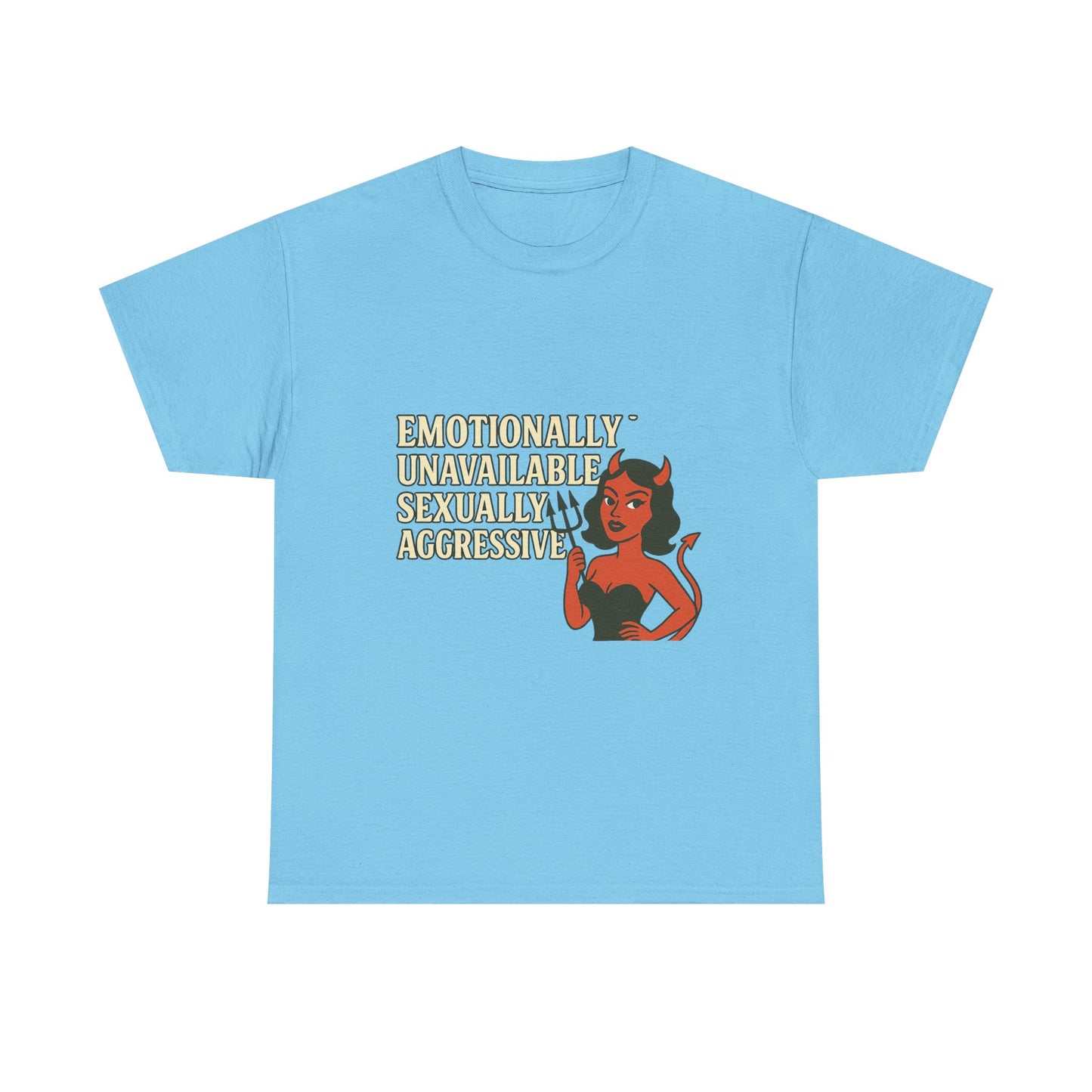 Sassy Graphic Tee - Emotionally Unavailable, Trendy Statement Shirt, Cute Gift for Friends, Casual Wear, Humor Apparel