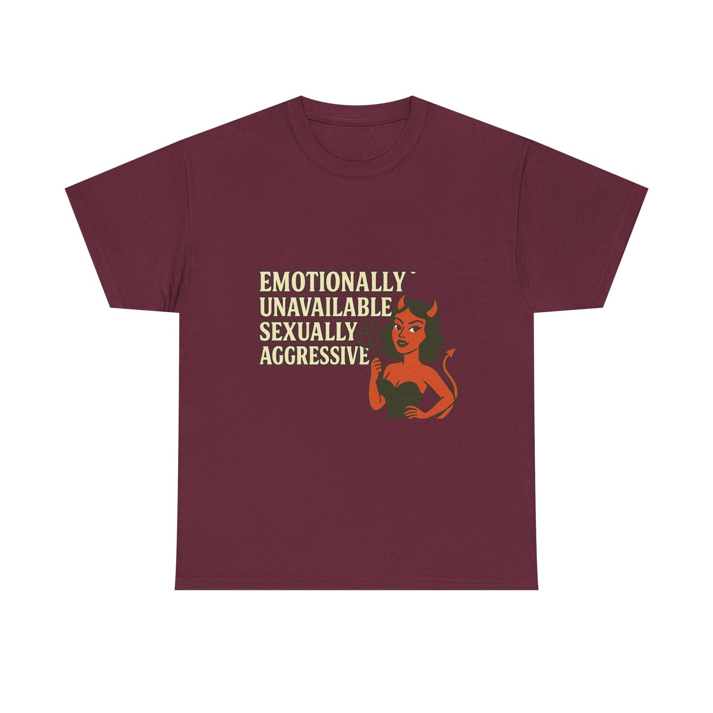 Sassy Graphic Tee - Emotionally Unavailable, Trendy Statement Shirt, Cute Gift for Friends, Casual Wear, Humor Apparel