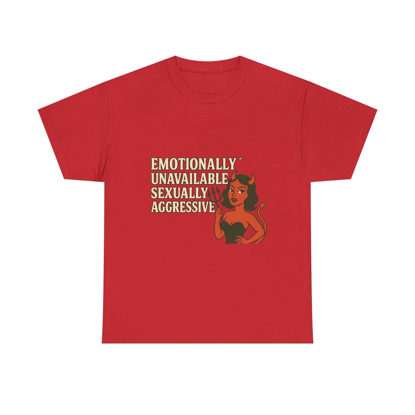 Sassy Graphic Tee - Emotionally Unavailable, Trendy Statement Shirt, Cute Gift for Friends, Casual Wear, Humor Apparel
