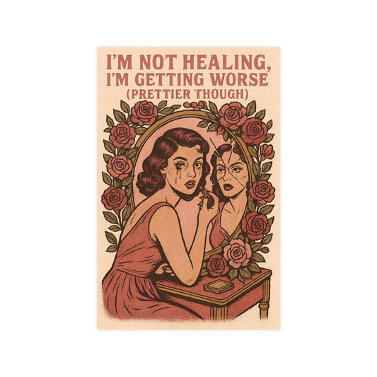 Vintage-Inspired Matte Poster, Self-Care Decor, Wall Art for Mental Health, Gift for Friends, Bohemian Home Decor, Self-Love Art