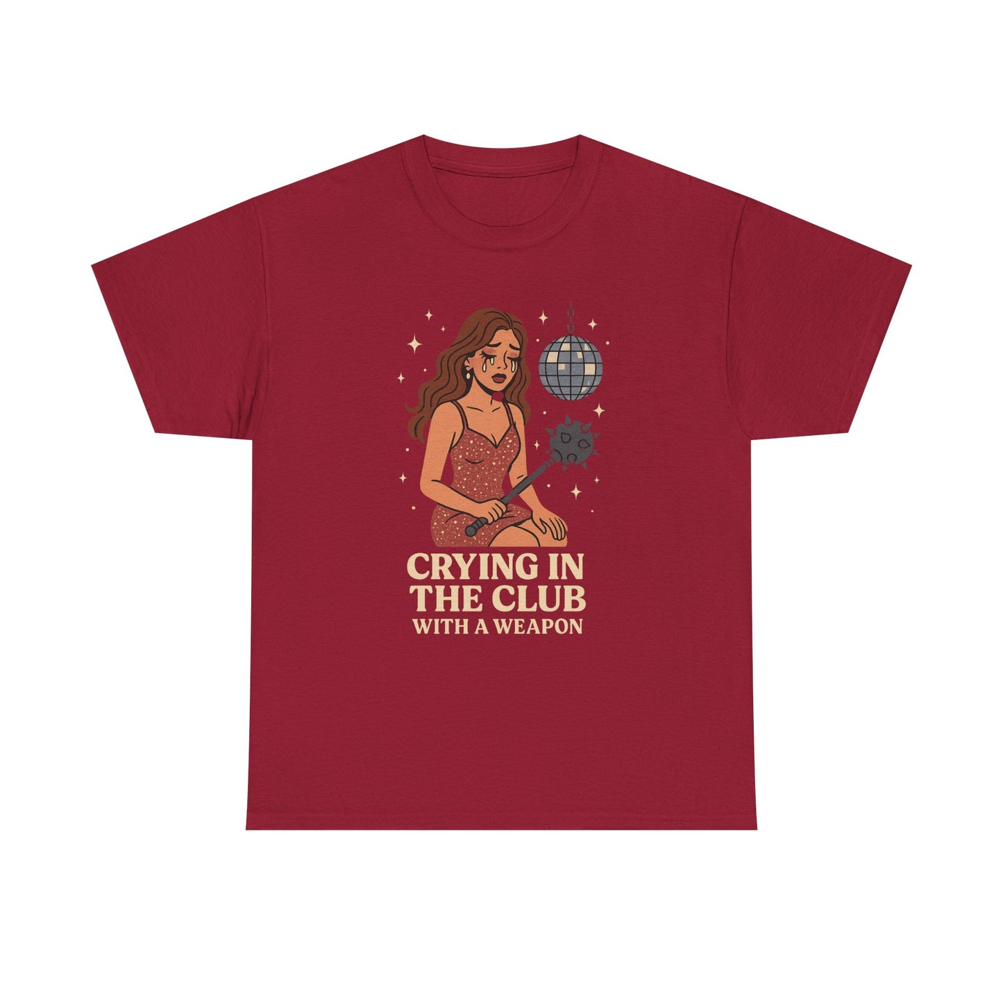 Crying in the Club Tee, Unisex Cotton Tee, Fun Party Shirt, Clubwear, Gift for Friends, Casual Statement Top