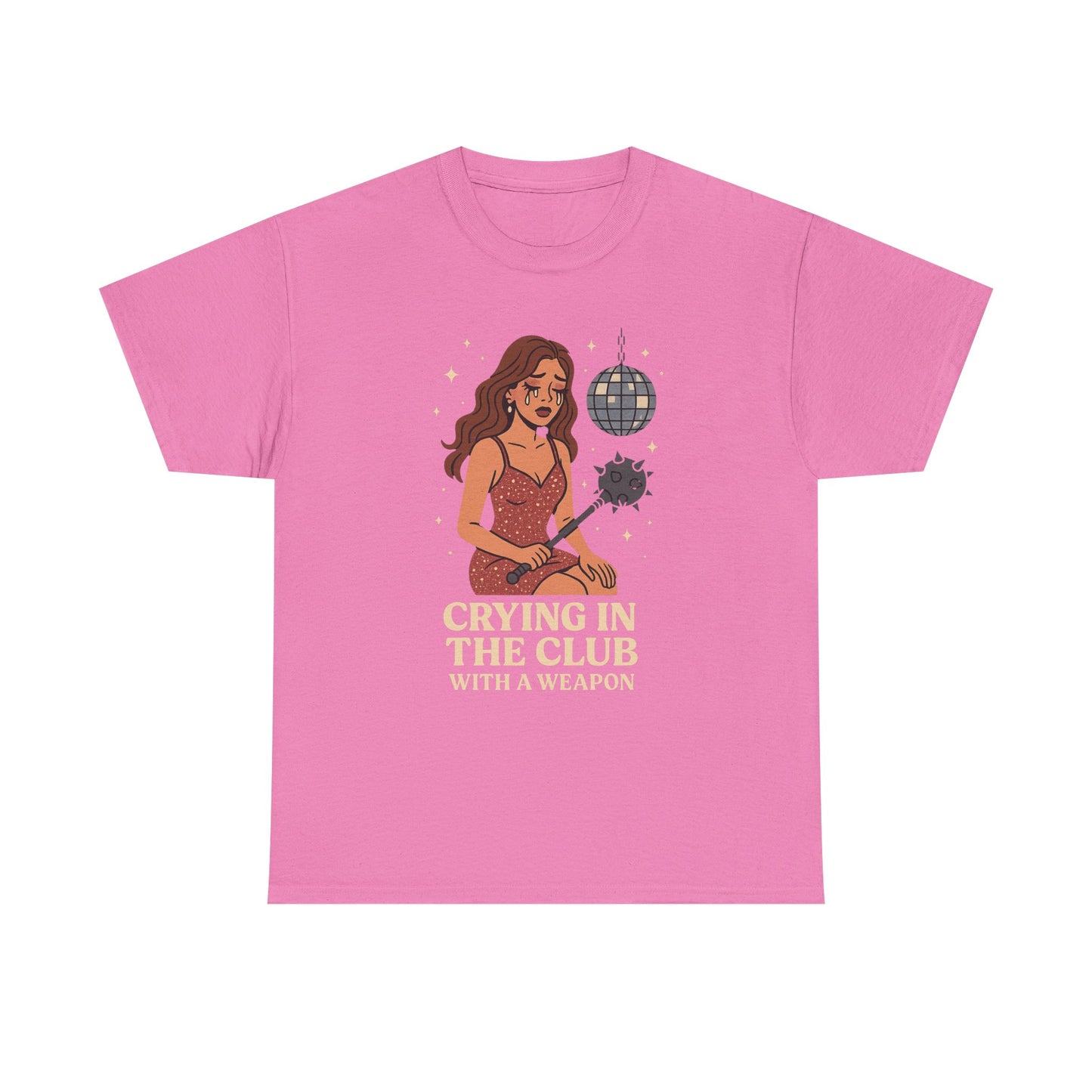 Crying in the Club Tee, Unisex Cotton Tee, Fun Party Shirt, Clubwear, Gift for Friends, Casual Statement Top