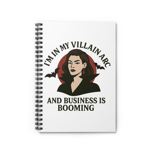 Villain Arc Spiral Notebook - Perfect for Creatives, Gifts, Journaling, Halloween, Empowerment