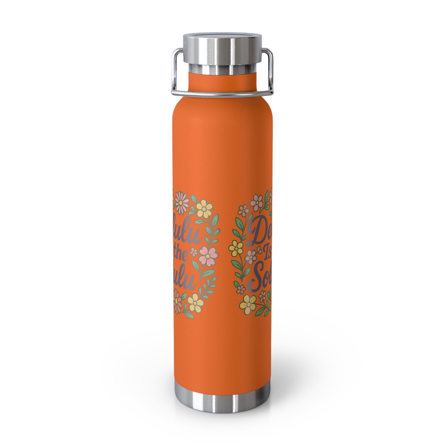Delulu is the Solulu Floral Insulated Water Bottle with Motivational Quote, 22oz Copper Vacuum Flask, Eco-Friendly Gift for Her, Summer Hydration, Nature [...]