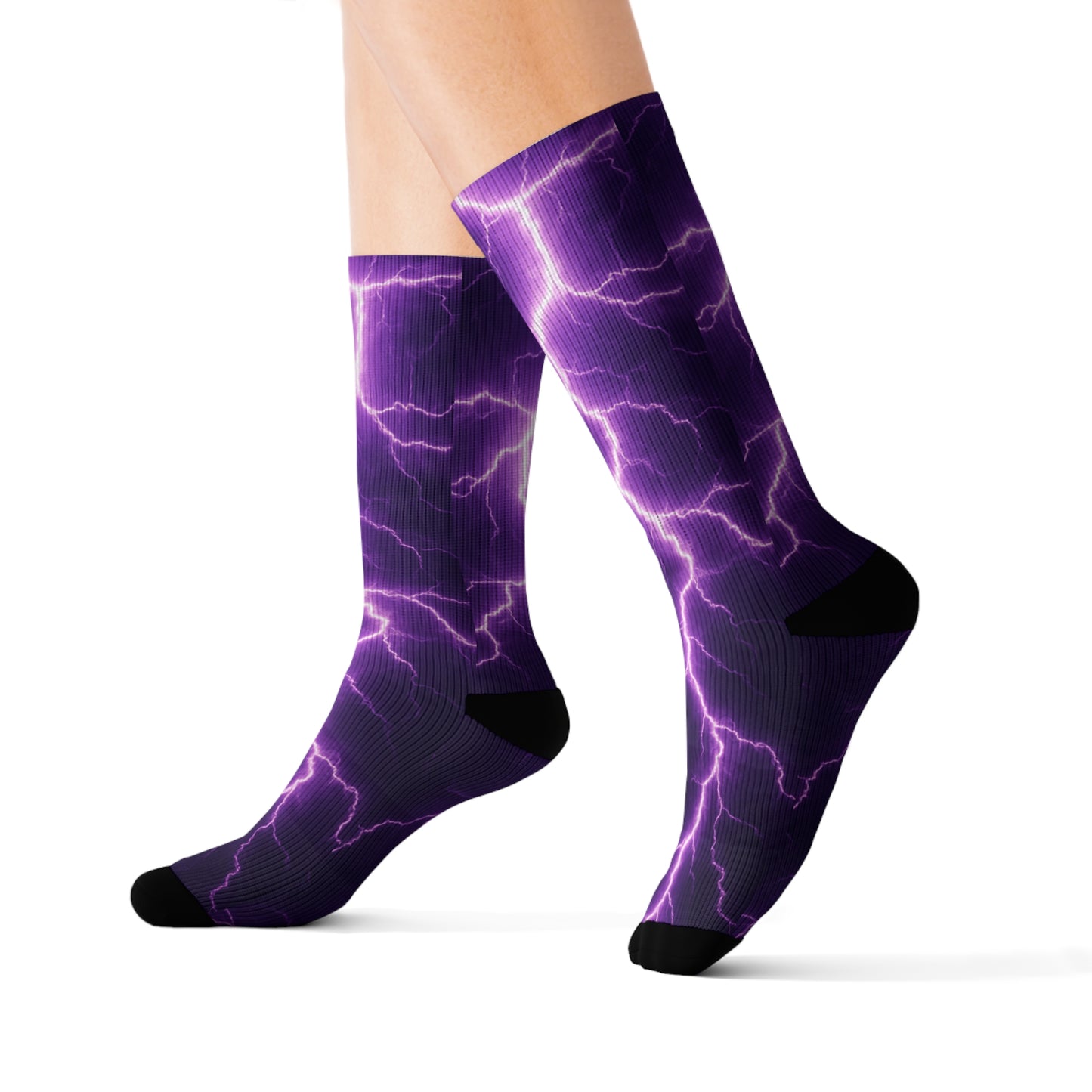 Electric Vibe Socks - Lightning Pattern, Cool Gift for Trendsetters, Unique Style, Comfort Wear, Unisex Fashion, Statement Accessories