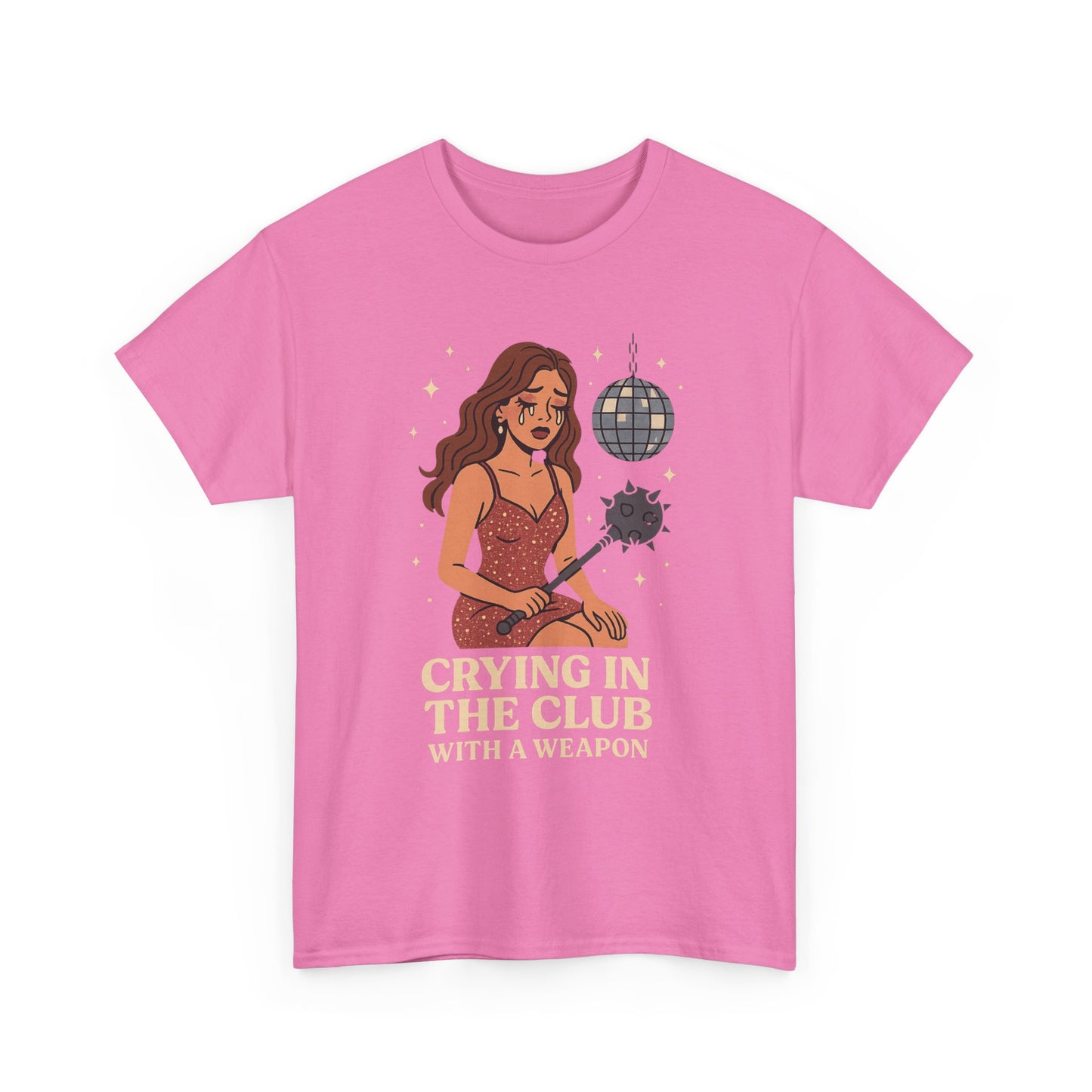 Crying in the Club Tee, Unisex Cotton Tee, Fun Party Shirt, Clubwear, Gift for Friends, Casual Statement Top