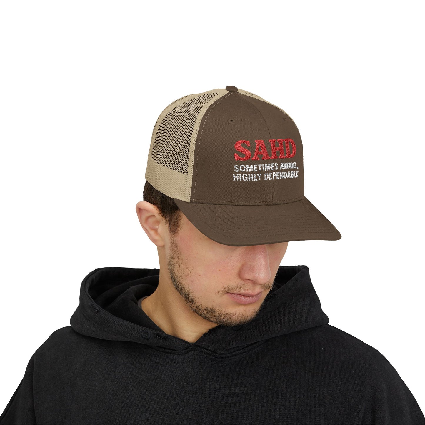 Funny SAHD Trucker Cap | Perfect Gifts for Stay-at-Home Dads, Casual Style, Father’s Day, Parenting Hats, Unique Dad Gear