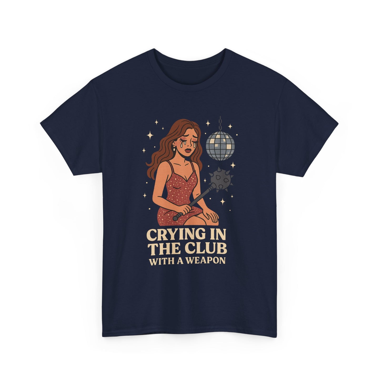 Crying in the Club Tee, Unisex Cotton Tee, Fun Party Shirt, Clubwear, Gift for Friends, Casual Statement Top
