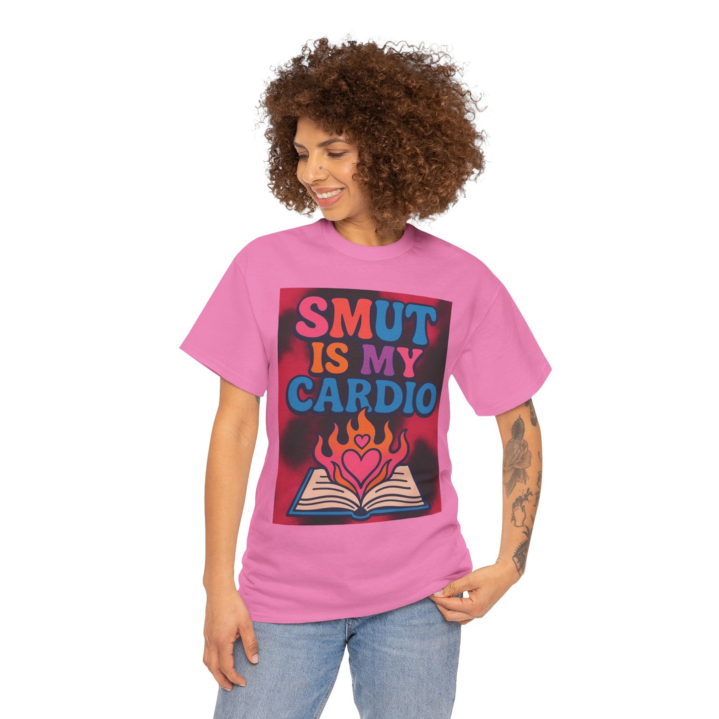 "Smut Is My Cardio – Funny Book Lover Shirt for Romance & Spicy Reads Fans"