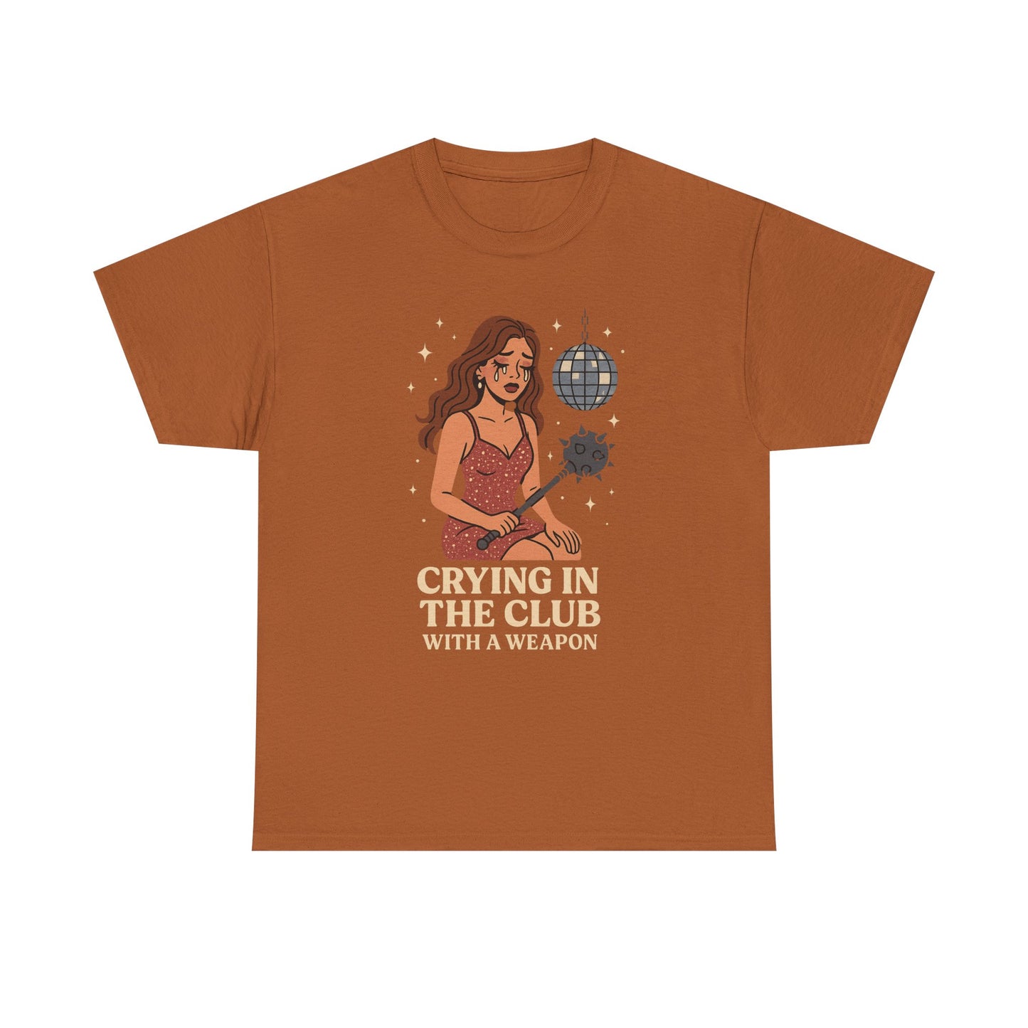 Crying in the Club Tee, Unisex Cotton Tee, Fun Party Shirt, Clubwear, Gift for Friends, Casual Statement Top