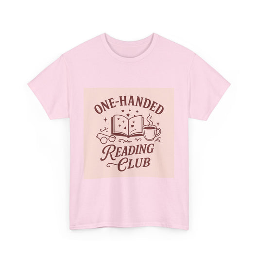 "One-Handed Reading Club – Spicy Book Shirt for Romance Readers & Smut Fans"