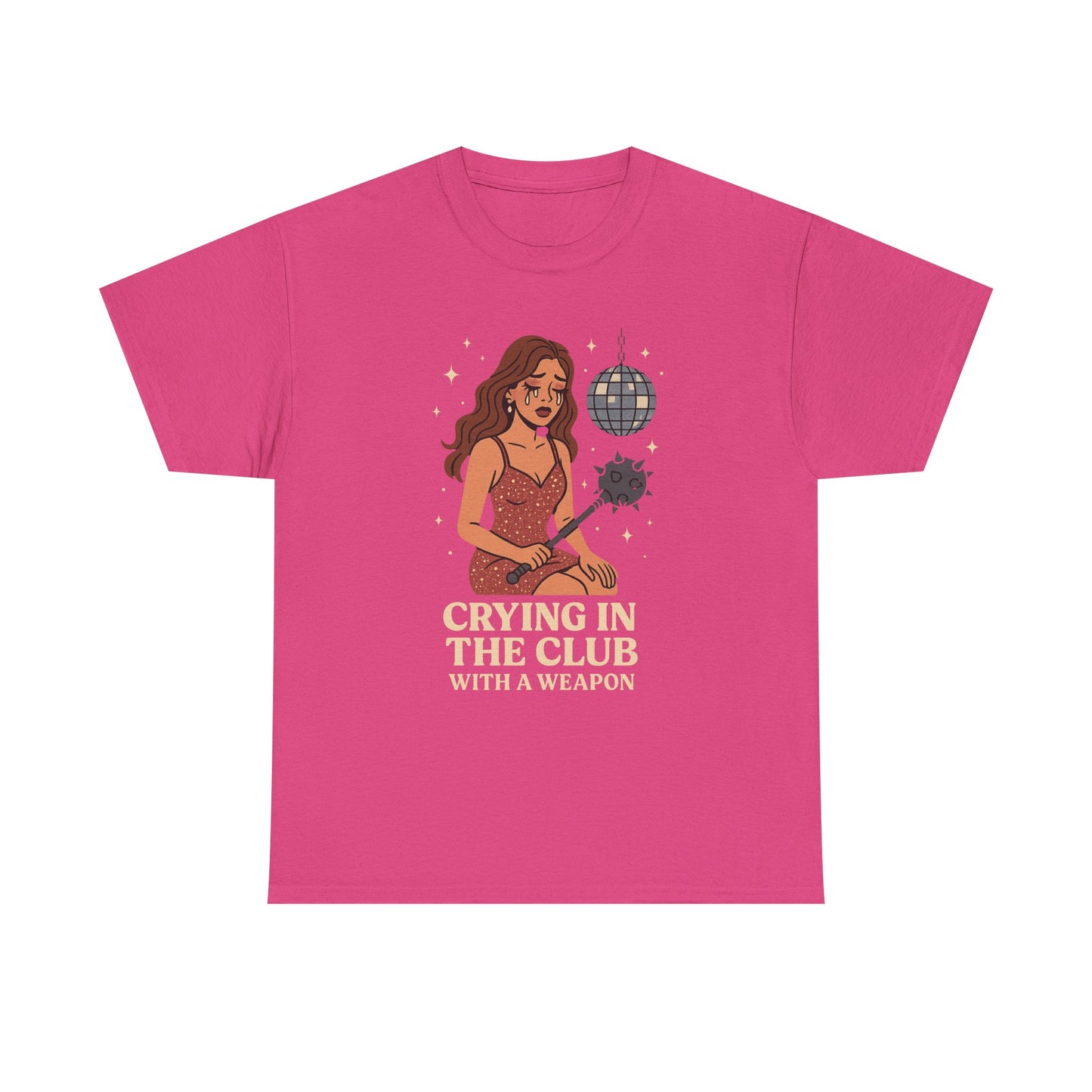 Crying in the Club Tee, Unisex Cotton Tee, Fun Party Shirt, Clubwear, Gift for Friends, Casual Statement Top