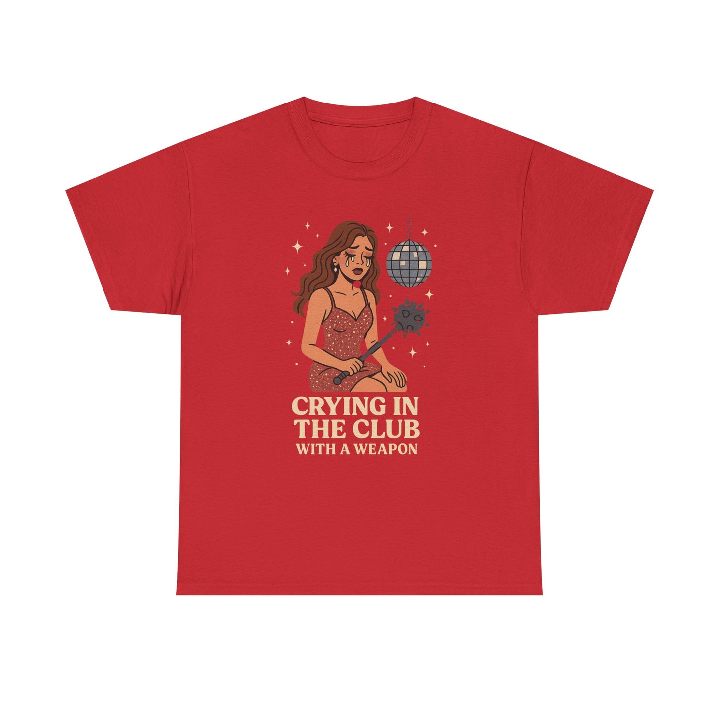Crying in the Club Tee, Unisex Cotton Tee, Fun Party Shirt, Clubwear, Gift for Friends, Casual Statement Top