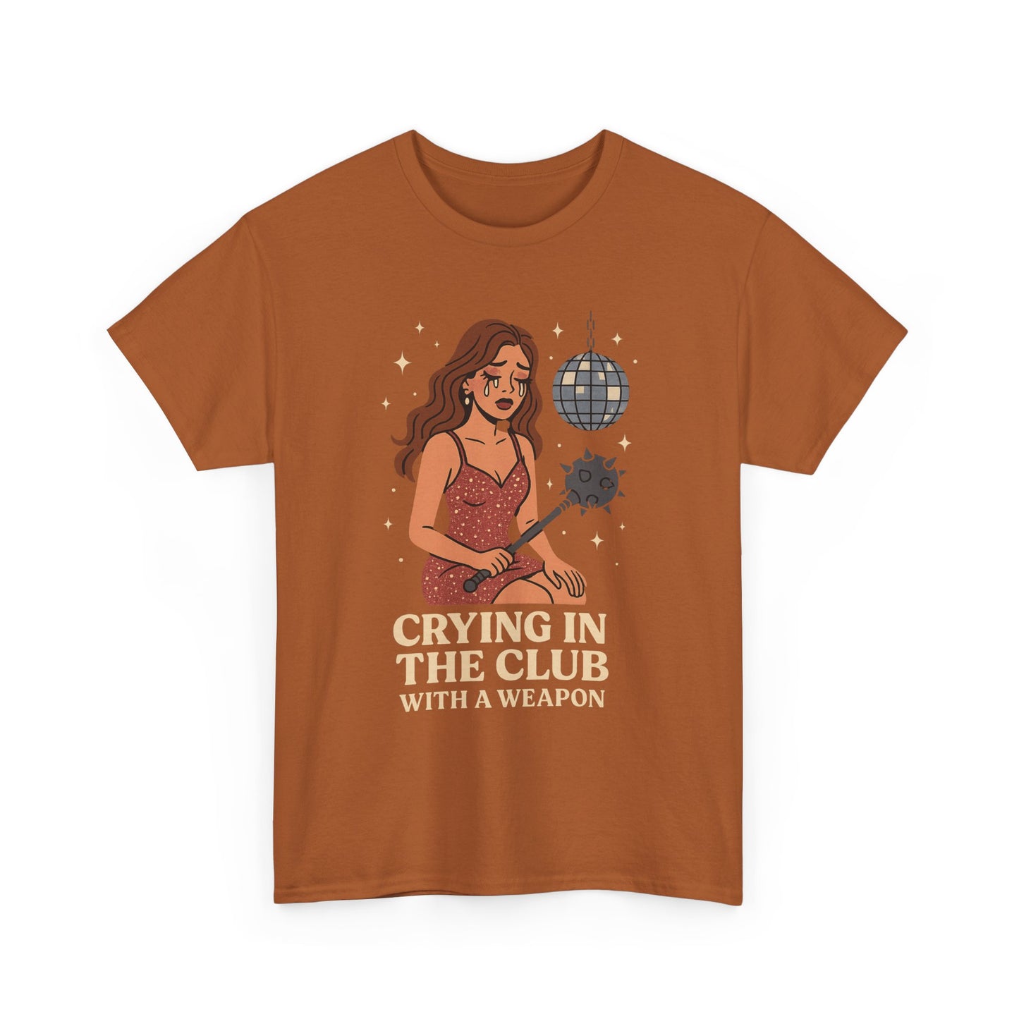Crying in the Club Tee, Unisex Cotton Tee, Fun Party Shirt, Clubwear, Gift for Friends, Casual Statement Top