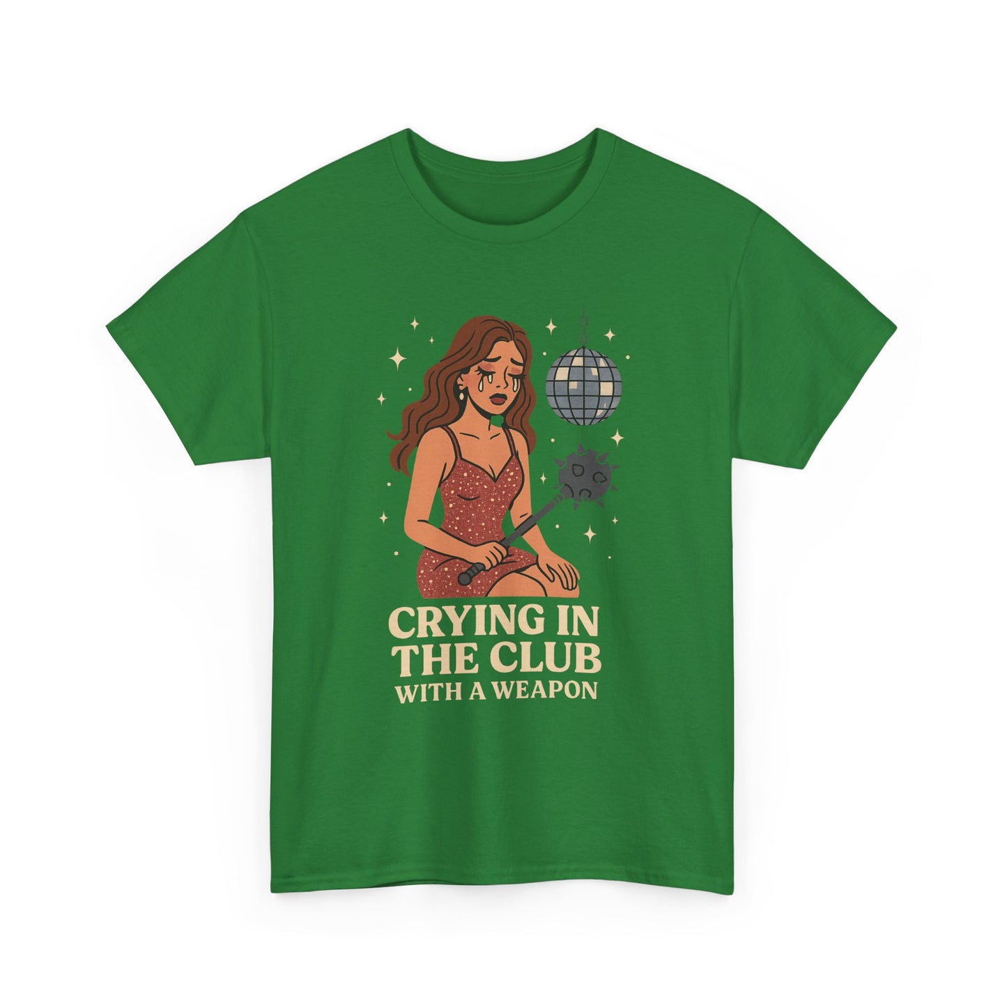 Crying in the Club Tee, Unisex Cotton Tee, Fun Party Shirt, Clubwear, Gift for Friends, Casual Statement Top